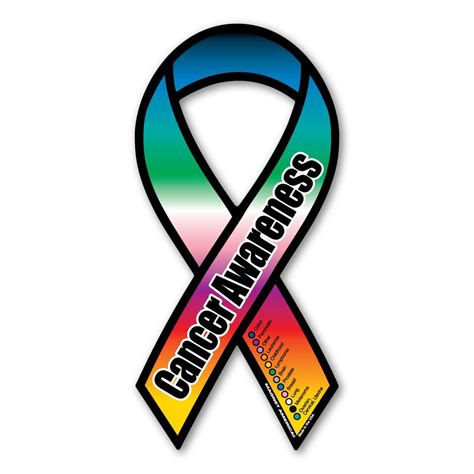 cancer awareness rainbow ribbon magnet walmartcom