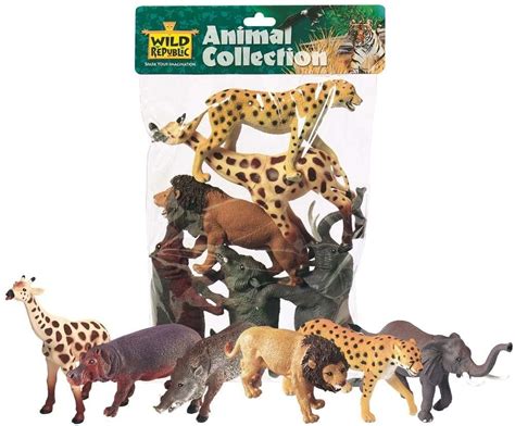 wild republic polybag african animals action figure set  pieces