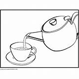 Colouring Simple Dementia Adult Adults Pages Coloring Tea Time Sequencing sketch template