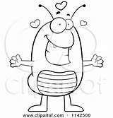 Flea Cartoon Coloring Loving Clipart Thoman Cory Outlined Vector Template sketch template