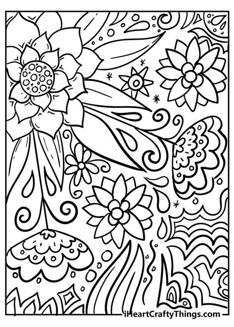 beautiful flower coloring pages  unique