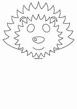 Hedgehog Mask Template Pdf Coloring sketch template
