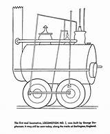 Train Coloring Trains Sheets Pages History Railroad sketch template