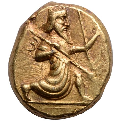 ancient persian gold daric coin  bc  stdibs