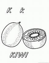 Kiwi Coloring Pages Fruit sketch template