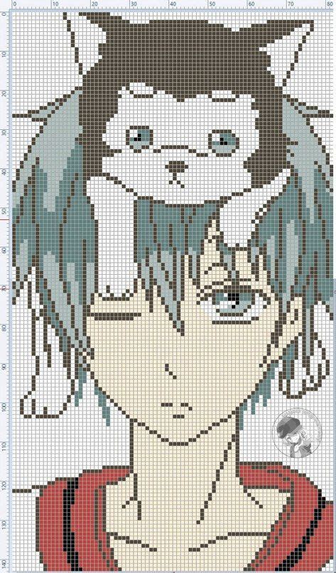 anime grid minecraft pixel art templates