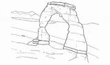 Coloring Arch Pages Drawing Grand Canyon Delicate Utah Park Arches National Milky Way Color Line Printable Service Getcolorings Drawings Paintingvalley sketch template