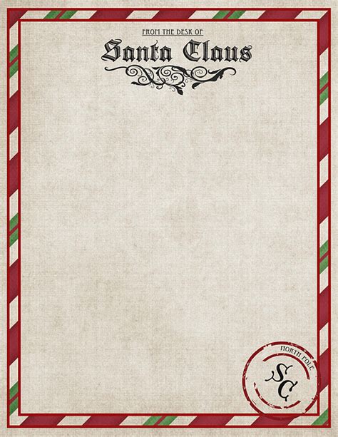 printable north pole letterhead printable templates