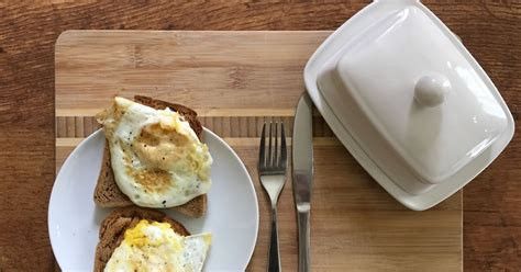 double fried eggs  toast