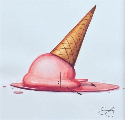 melting ice cream ice cream illustration ice cream art melting ice