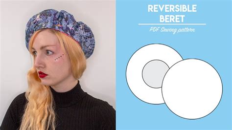 reversible beret  downloadable sewing pattern