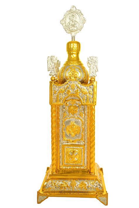 holy table orthodox tabernacle rectanqular  colums metal