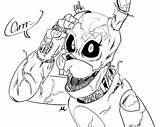 Fnaf Coloring Freddy Pages Fazbear Five Springtrap Nights Drawing Foxy Spring Sheets Chica Printable Afton William Print Color First Time sketch template