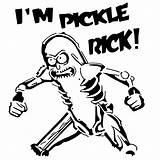 Pickle Morty Stencils sketch template