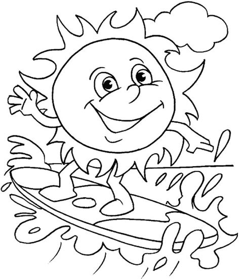 gambar   printable summer coloring pages kids pictures