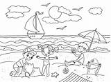 Kolorowanka Wakacje Kolorowanki Lato Toys Desenhos Druku Obrazki Plaży Niños Darmo Plazy Planetadziecka Wakacji łódka Gify Animowane Animacje Ruchome Drukowania sketch template