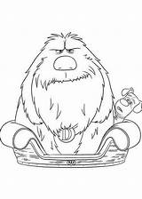 Coloring Pages Pets Secret Life Cartoons Angry Wolf Bad sketch template
