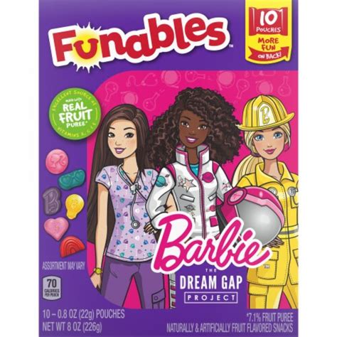 funables barbie fruit flavored snacks  ct  oz kroger