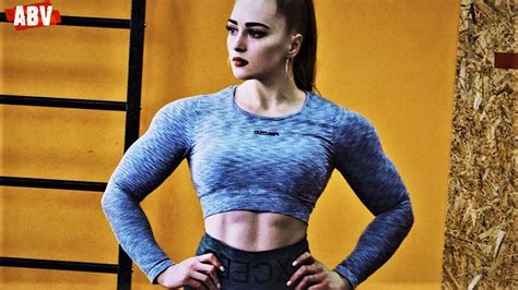 Female Bodybuilder Julia Vins Muscle Barbie Fbb Workout Youtube