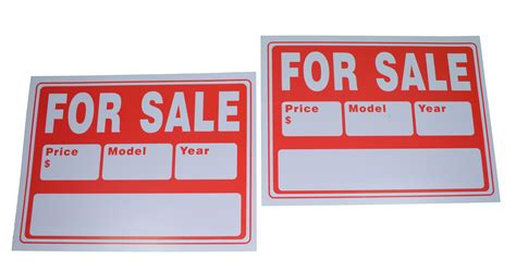 lot   plastic     sale sign car auto model year price ebay