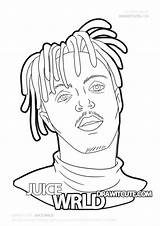 Juice Coloring Draw Wrld Pages Drawing Canvas Drawings Rapper Cute Famous Easy Cartoon Step Paintings Rysunek Small Tatuaże Tekstylia Tatoo sketch template