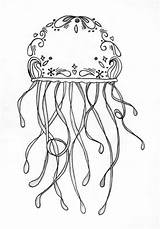 Qualle Jellyfish Ausmalbild Letzte Seite sketch template
