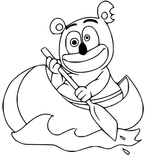 happy gummy bear coloring page  printable coloring pages  kids