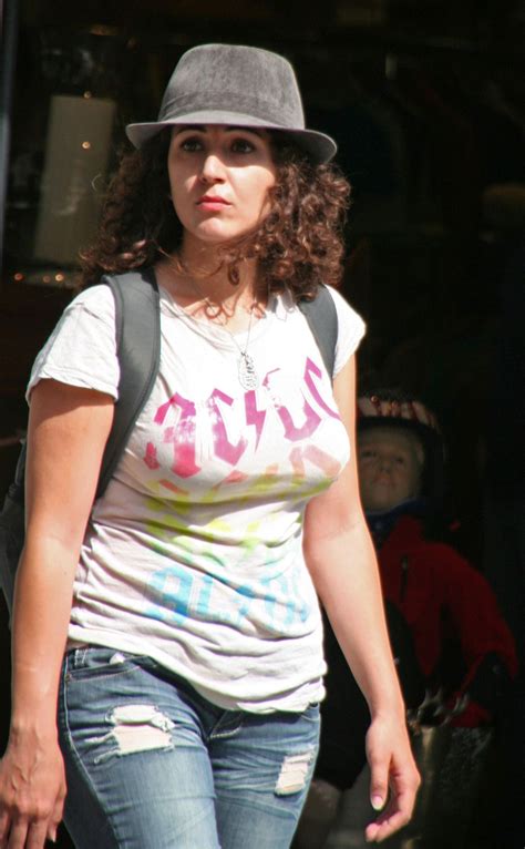 ac dc tight t shirt on big boobs