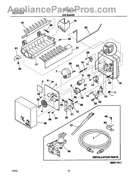 frigidaire  wiring harnessice maker internal  plug appliancepartsproscom