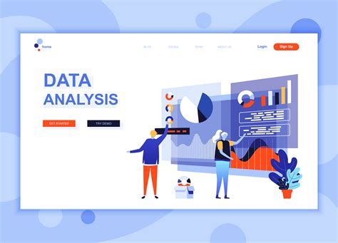modern flat web page design template concept of auditing data analysis
