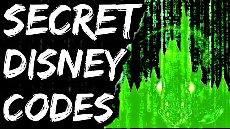 secret disney codes   disneyland  walt disney world youtube