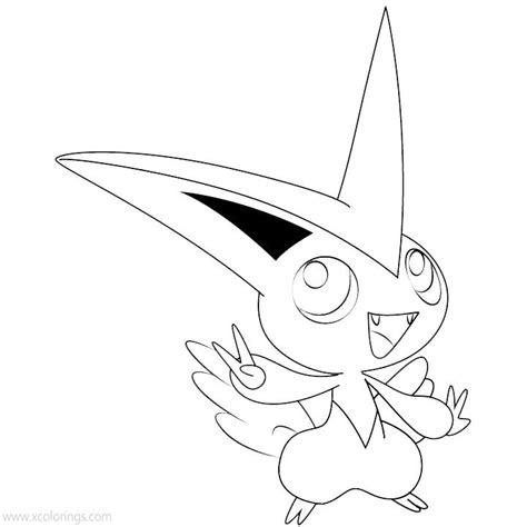 victini  pokemon coloring pages xcoloringscom