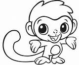Coloring Easy Pages Monkey Rocks sketch template