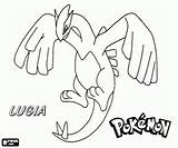 Coloring Lugia Pages Legendary Flying Pokémon Pokemon Dragon Psychic Printable Monste Resembling Bird Sea sketch template
