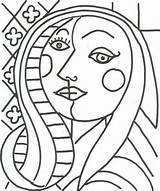 Coloring Famous Paintings Picasso Template sketch template