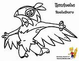 Pokemon Coloring Hawlucha Pages Yescoloring Coloringpage sketch template