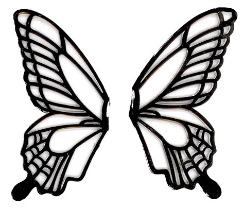 butterfly wings black  white clipart   cliparts
