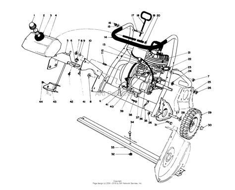 toro    snowthrower  sn   parts diagram  engine assembly