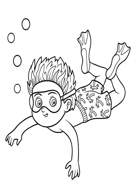 swimming coloring pages  toddlers      learn