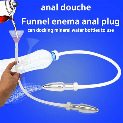 ช่องทาง Enema Douche Anal ก้นโลหะหัวหลอด Anal Shower Anus ของเล่นสำหรับ