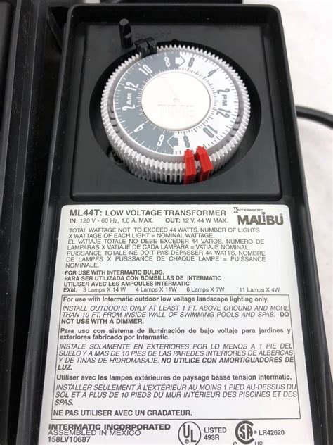 intermatic malibu mlt outdoor lighting  voltage transformer timer