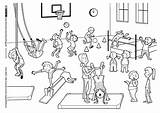 Turnhalle Sportunterricht Schule Kita Turnen Kinderturnen Mehl Bewegung Deutschkurs Kindern Grundschule Illustratorenfuerfluechtlinge sketch template