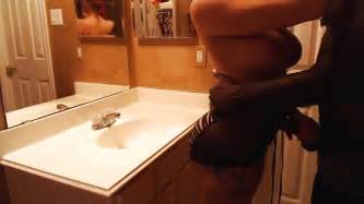 redhead bent over the bathroom sink and boned by bbc