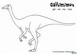 Gallimimus sketch template