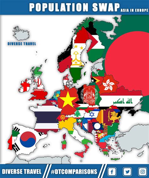 Population Swap Asian In Europe Map Asian Europe