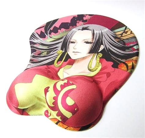 mouse pads sexy anime mousepad with 3d silicon breast wrist rest boa hancock was sold for