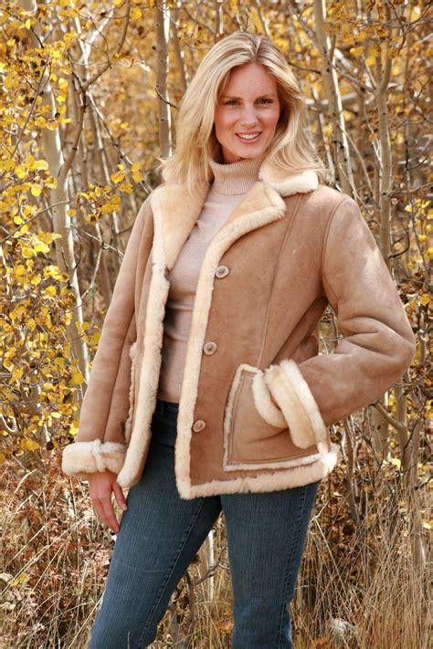 image detail  ladies sheepskin coat shearling jackets womens