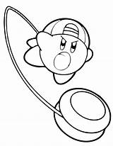 Kirby Yo Lancia Stampare Coloradisegni Stampae sketch template