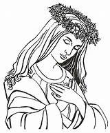 Crowning May Catholic Clipart Coloring Pages Webstockreview Dumps Pass sketch template
