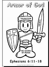 School Sunday Armor God Coloring Kids Pages Children Activities Crafts Church Bible Lessons Print Preschool Choose Board Make sketch template